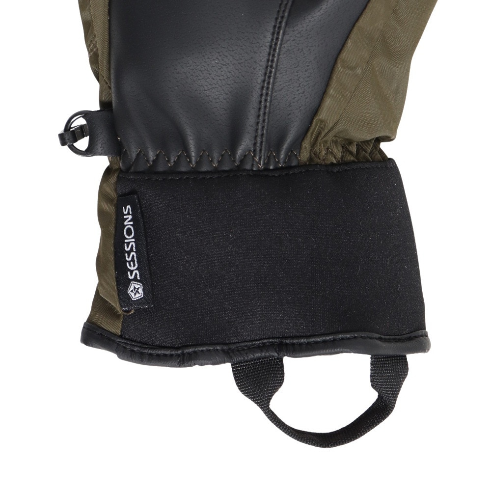 セッションズ（SESSIONS）（メンズ、レディース）ウインター ジッパーミトングローブ 25020302 KHAKI