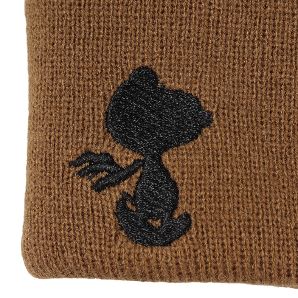 ベスプ（VESP）（メンズ）PEANUTS コラボレーション ハイゲージビーニー SNMB1020 TAN ベージュ スヌーピー ニット帽 スキー スノボ