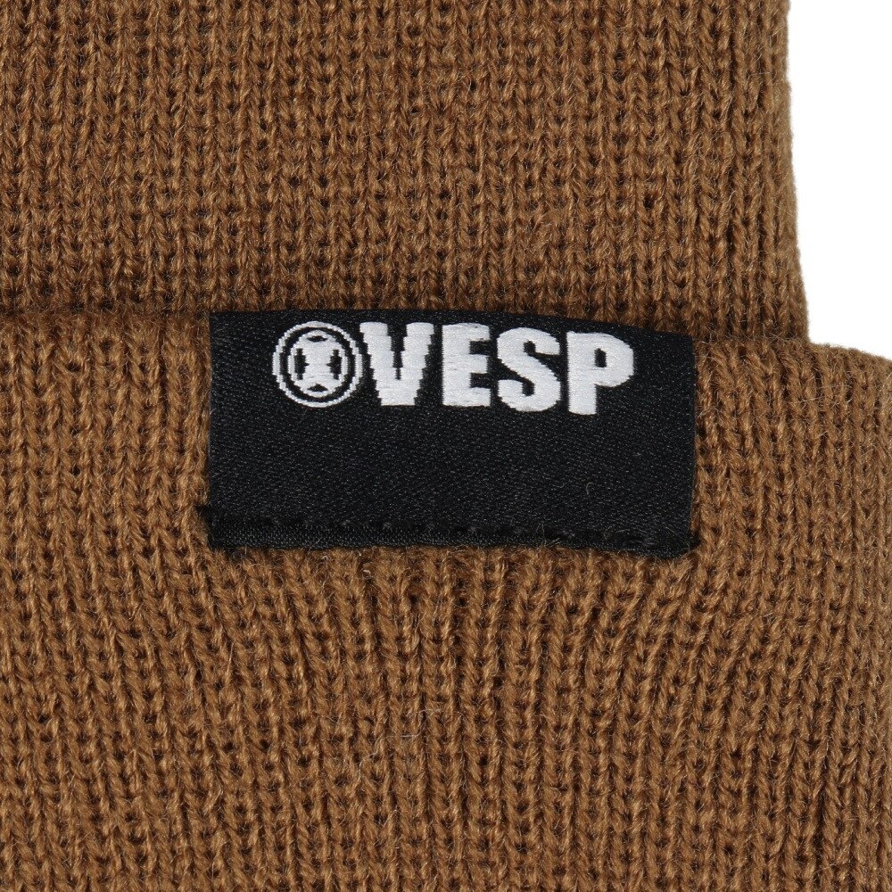 ベスプ（VESP）（メンズ）PEANUTS コラボレーション ハイゲージビーニー SNMB1020 TAN ベージュ スヌーピー ニット帽 スキー スノボ