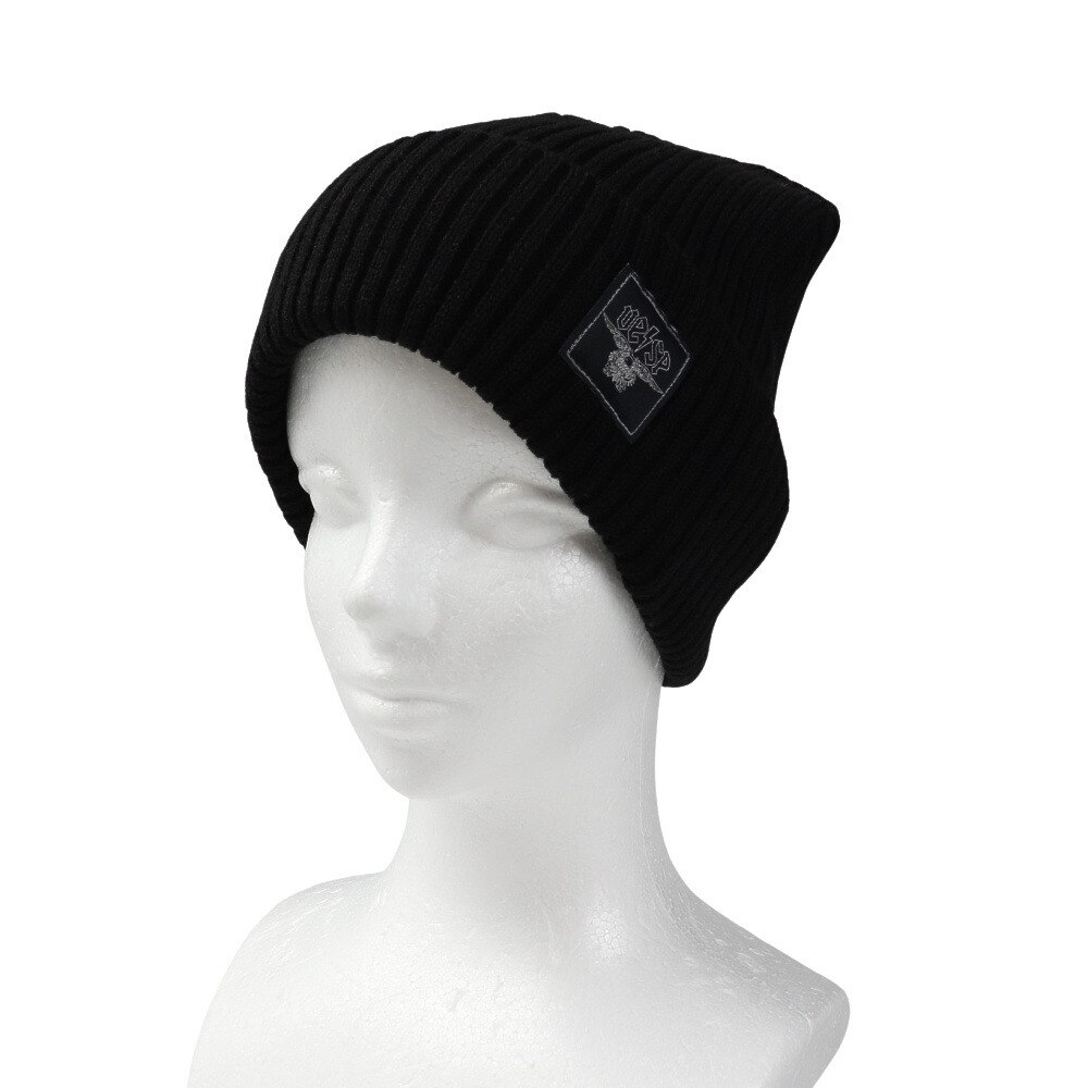 ベスプ（VESP）（メンズ）LIGHT RIB KNIT BEANIE リブニットビーニー VPMB1015 BK ブラック ニット帽 スノーボード