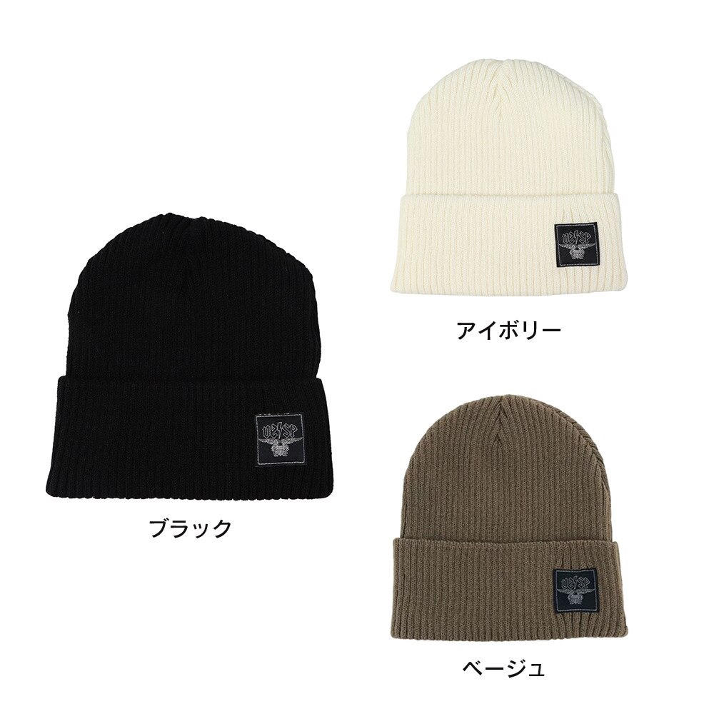 ベスプ（VESP）（メンズ）LIGHT RIB KNIT BEANIE リブニットビーニー VPMB1015 BK ブラック ニット帽 スノーボード