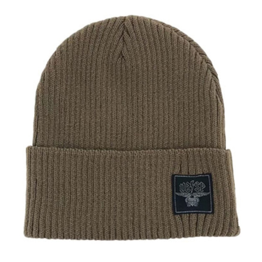 ベスプ（VESP）（メンズ）LIGHT RIB KNIT BEANIE リブニットビーニー VPMB1015 TAN タン ニット帽 スノーボード