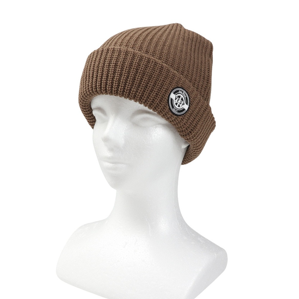 ベスプ（VESP）（メンズ）RIB KNIT BEANIE リブニットビーニー VPMB1016 TAN タン ニット帽 スノーボード