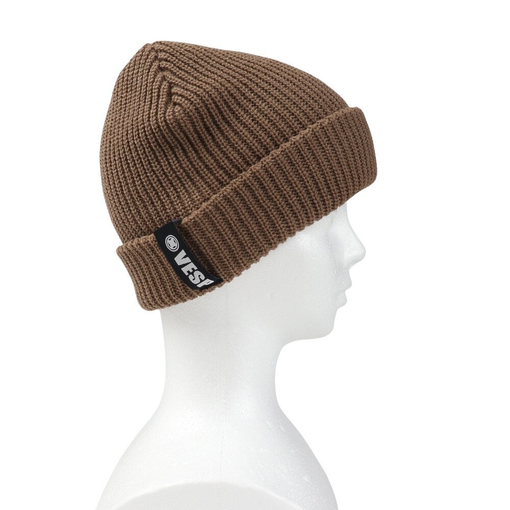 ベスプ（VESP）（メンズ）RIB KNIT BEANIE リブニットビーニー VPMB1016 TAN タン ニット帽 スノーボード