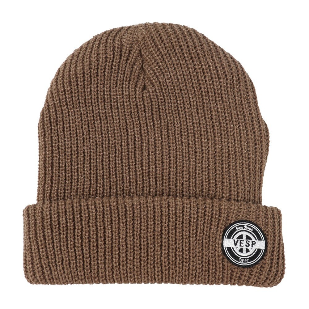 ベスプ（VESP）（メンズ）RIB KNIT BEANIE リブニットビーニー VPMB1016 TAN タン ニット帽 スノーボード