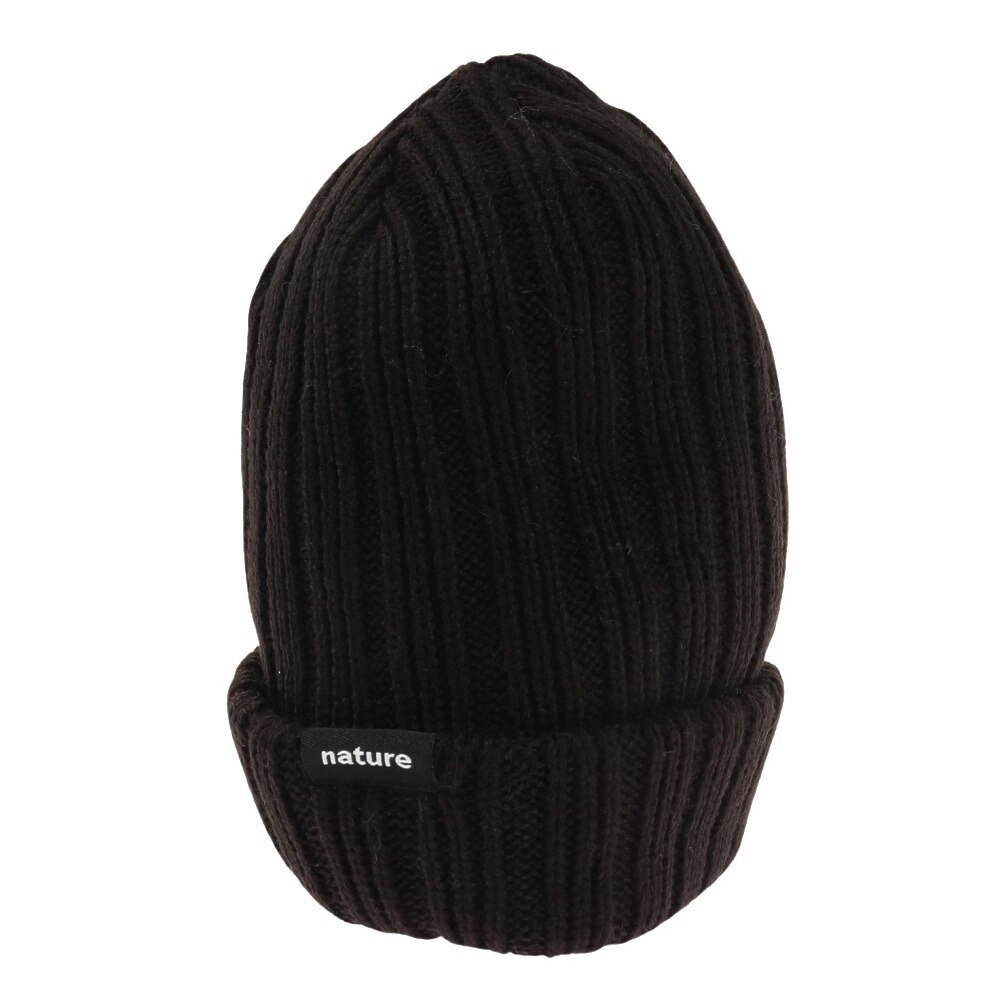エアボーン（ARBN）（メンズ）帽子 ニット帽 ビーニー NATURE ニットキャップ ブラック AB33WC1385 BLK