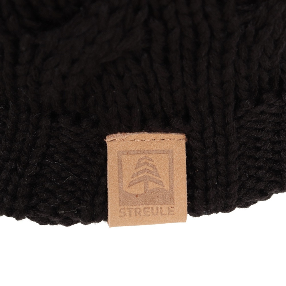 シュトロイレ（STREULE）（メンズ、レディース）BRIMMED ビーニー ST22FB0036 BLK ブラック 帽子 キャスケット 秋冬 スキー スノボー 防寒