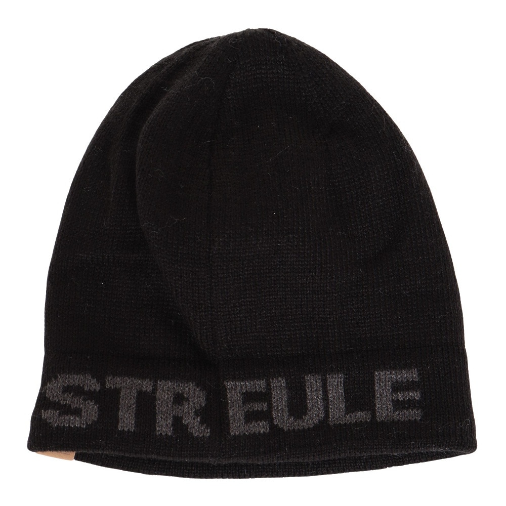 シュトロイレ（STREULE）（メンズ、レディース）帽子 ロゴ ニットキャップ ST22FB0038 BLK