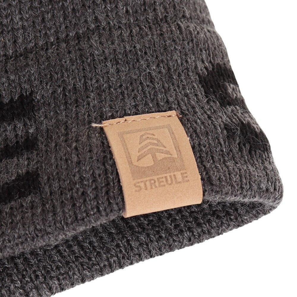 シュトロイレ（STREULE）（メンズ、レディース）帽子 ロゴ ニットキャップ ST22FB0038 GRY