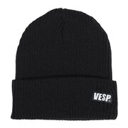 ベスプ（VESP）（メンズ、レディース）ニット帽 ライトリブニットビーニー VPMB1021BK