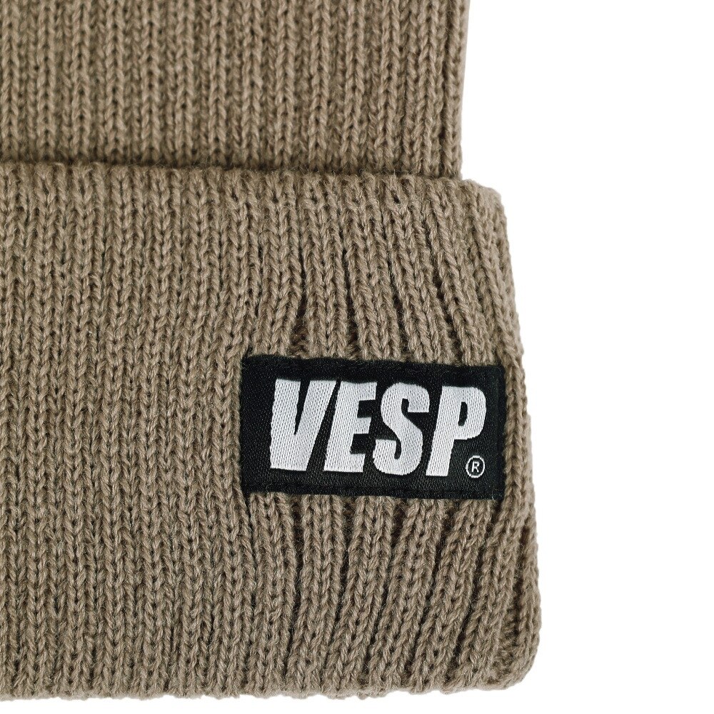 ベスプ（VESP）（メンズ、レディース）ニット帽 ライトリブニットビーニー VPMB1021KA