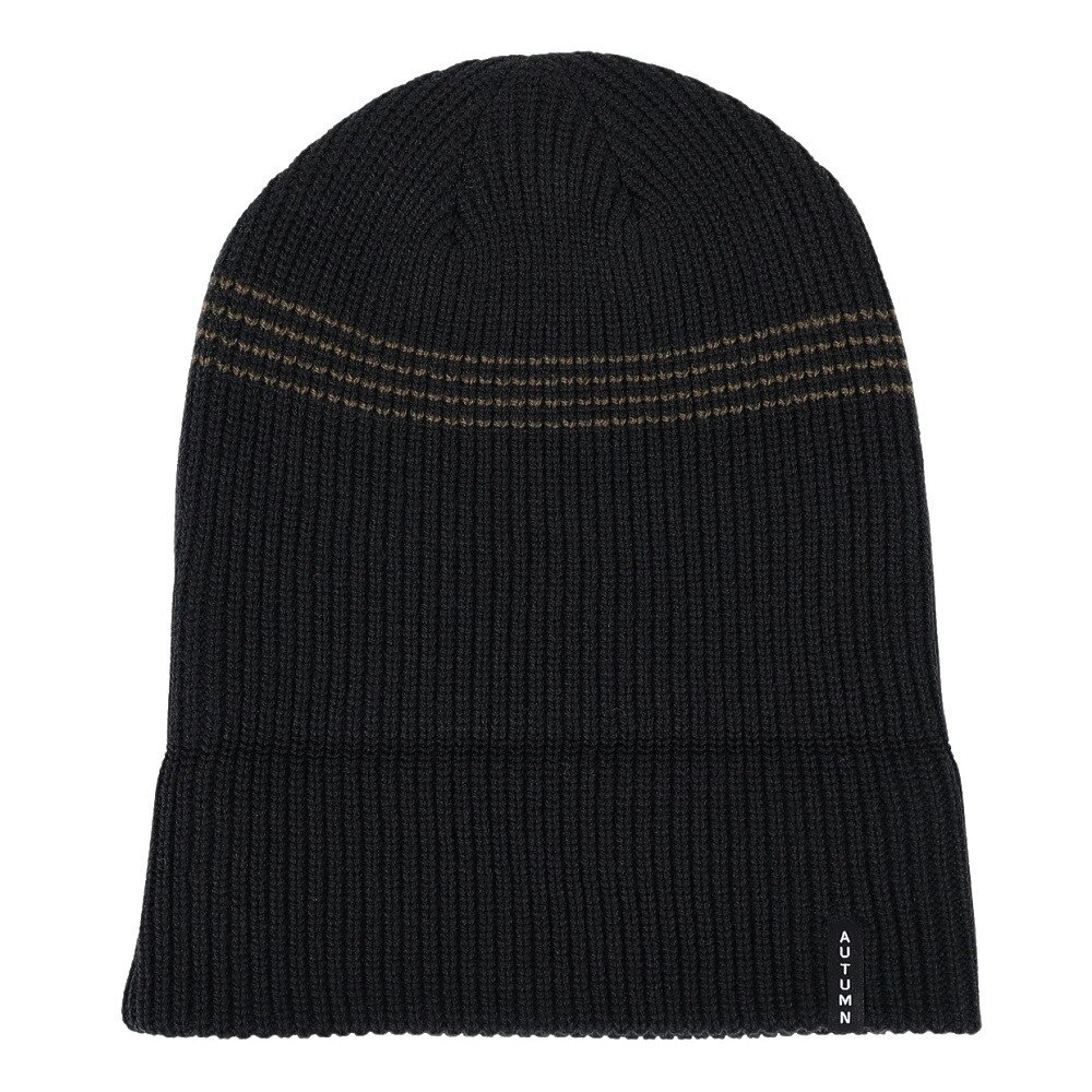 AUTUMN（メンズ、レディース）ニット帽 ニットキャップ AT23 MINI STRIPE BLACK