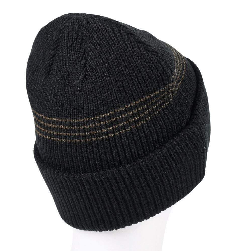 AUTUMN（メンズ、レディース）ニット帽 ニットキャップ AT23 MINI STRIPE BLACK