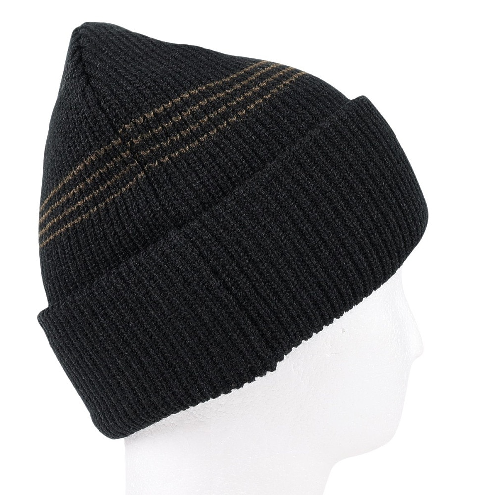 AUTUMN（メンズ、レディース）ニット帽 ニットキャップ AT23 MINI STRIPE BLACK