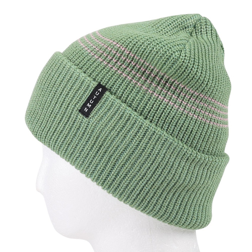 AUTUMN（メンズ、レディース）ニット帽 ニットキャップ AT23 MINI STRIPE MOSS