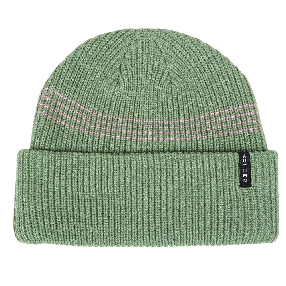 AUTUMN（メンズ、レディース）ニット帽 ニットキャップ AT23 MINI STRIPE MOSS