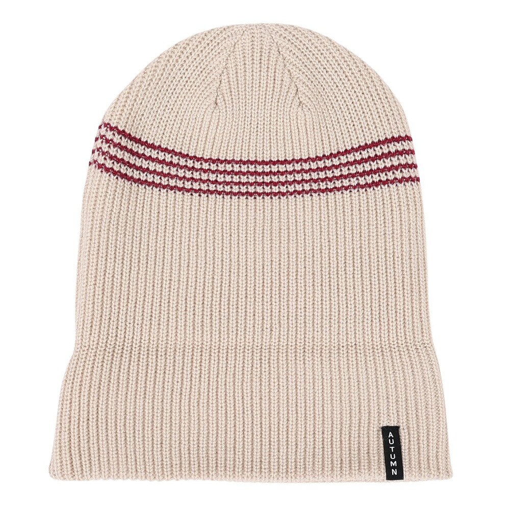 AUTUMN（メンズ、レディース）ニット帽 ニットキャップ AT23 MINI STRIPE NATUR