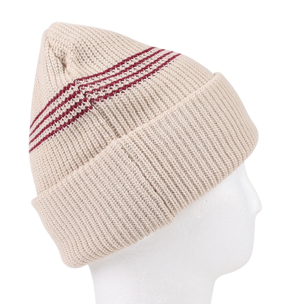 AUTUMN（メンズ、レディース）ニット帽 ニットキャップ AT23 MINI STRIPE NATUR