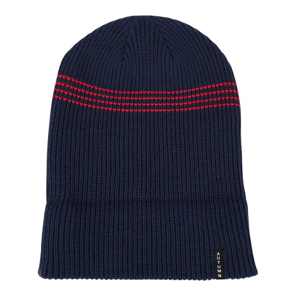 AUTUMN（メンズ、レディース）ニット帽 ニットキャップ AT23 MINI STRIPE NAVY