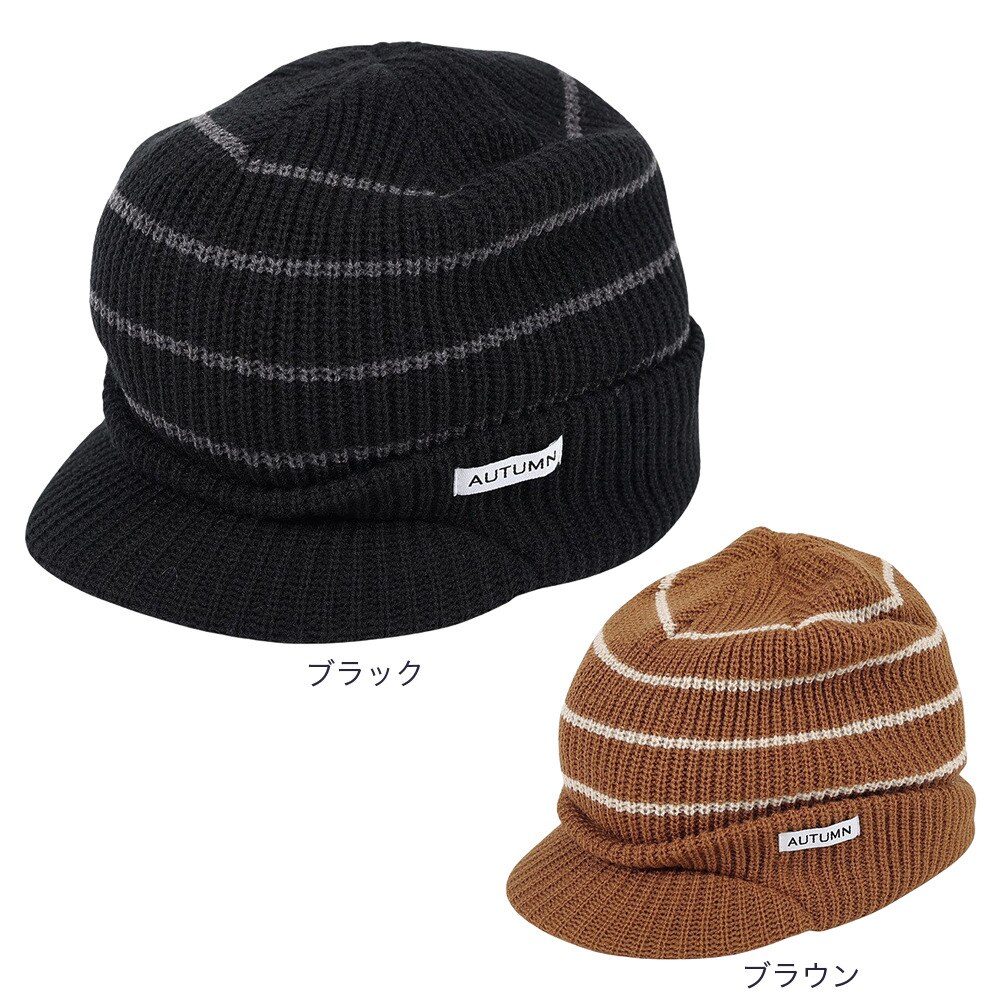 AUTUMN（メンズ）帽子 ニットキャップ バイザー AT23 VISOR BLACK