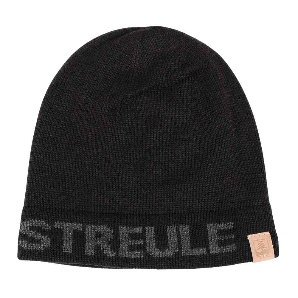 シュトロイレ（STREULE）（メンズ）帽子 ロゴ ニットキャップ ST23FB0067 BLK