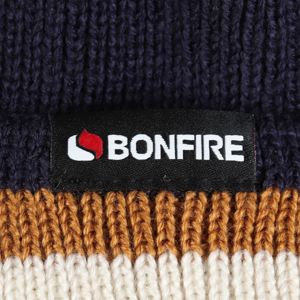 ボンファイア（Bonfire）（メンズ）帽子 カフ ニット ボーダー 60BNF4FDW2351 NVY