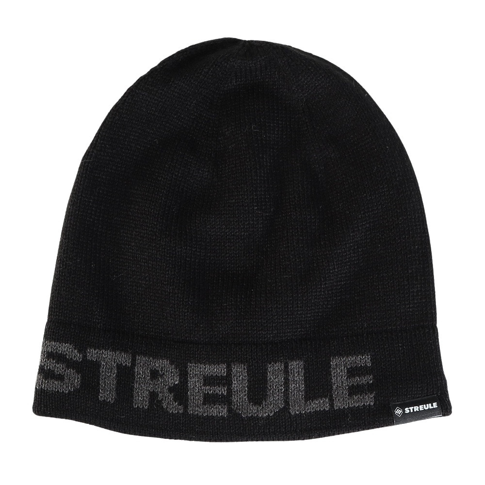 シュトロイレ（STREULE）（メンズ）帽子 シングルニット帽 ST24FB0033 BLK