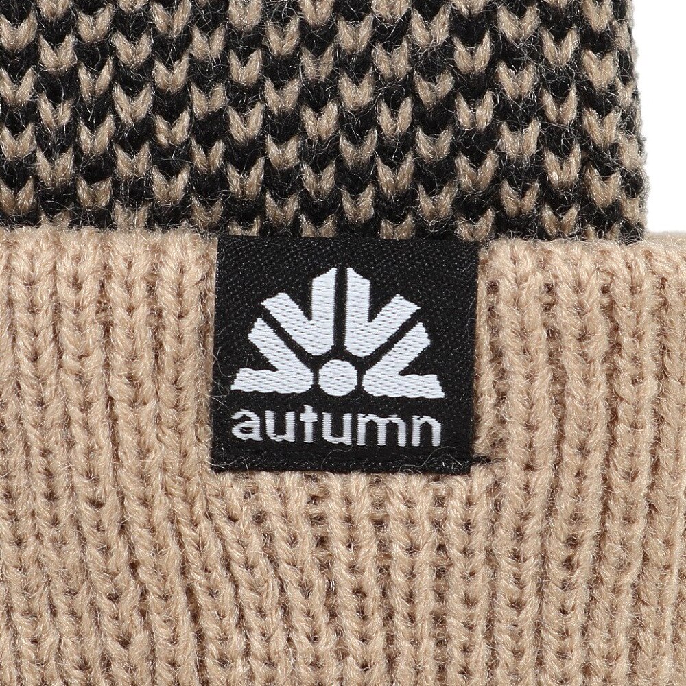 AUTUMN（メンズ、レディース）ビーニー ニット帽 AT24 BIRDSEYE KHAKI