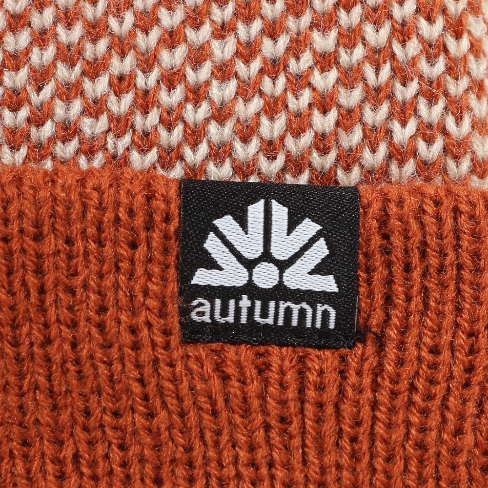 AUTUMN（メンズ、レディース）ビーニー ニット帽 AT24 BIRDSEYE RUST