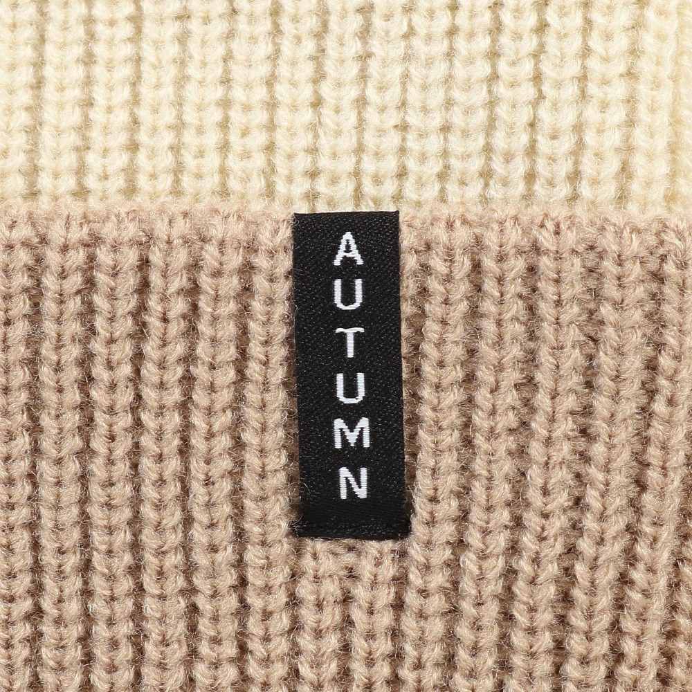 AUTUMN（メンズ、レディース）ビーニー ニット帽 AT24 BLOCKED KHAKI