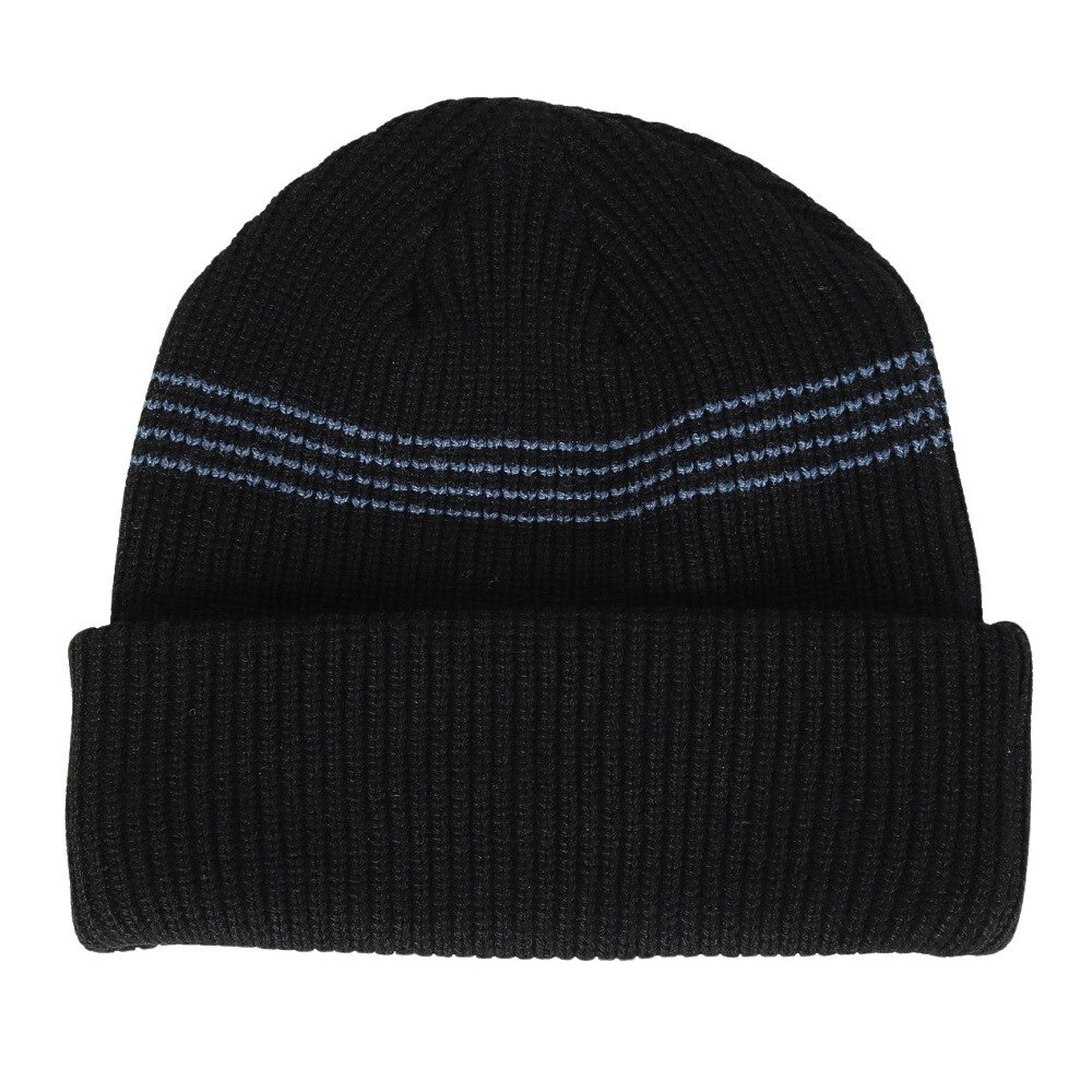 AUTUMN（メンズ、レディース）ビーニー ニット帽 AT24 MINI STRIPE BK/BL