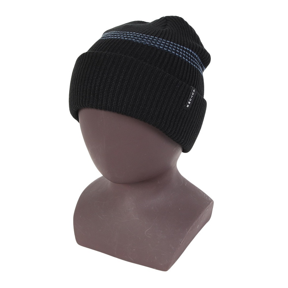 AUTUMN（メンズ、レディース）ビーニー ニット帽 AT24 MINI STRIPE BK/BL