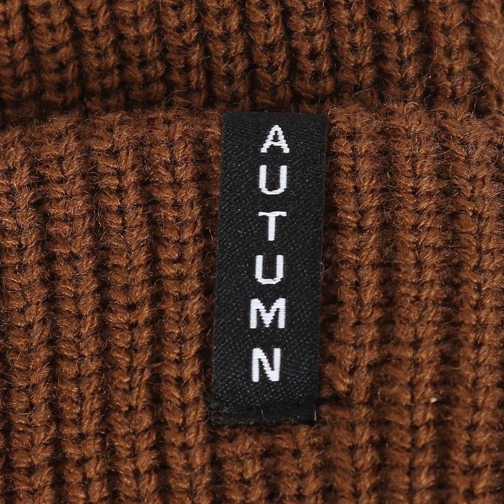 AUTUMN（メンズ、レディース）ビーニー ニット帽 AT24 MINI STRIPE BROWN