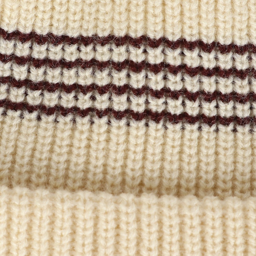 AUTUMN（メンズ、レディース）ビーニー ニット帽 AT24 MINI STRIPE NATUR