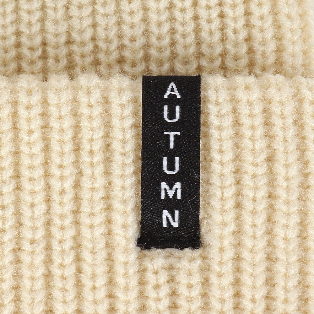 AUTUMN（メンズ、レディース）ビーニー ニット帽 AT24 MINI STRIPE NATUR
