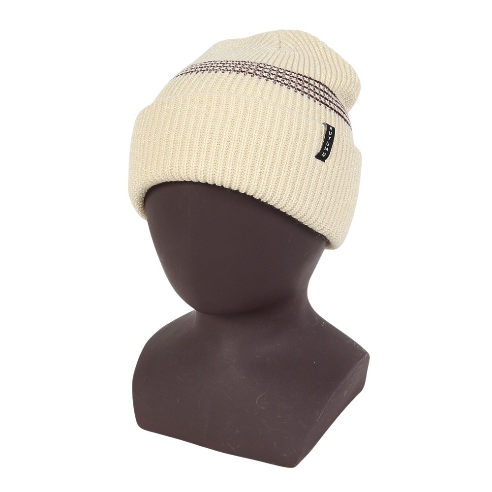 AUTUMN（メンズ、レディース）ビーニー ニット帽 AT24 MINI STRIPE NATUR