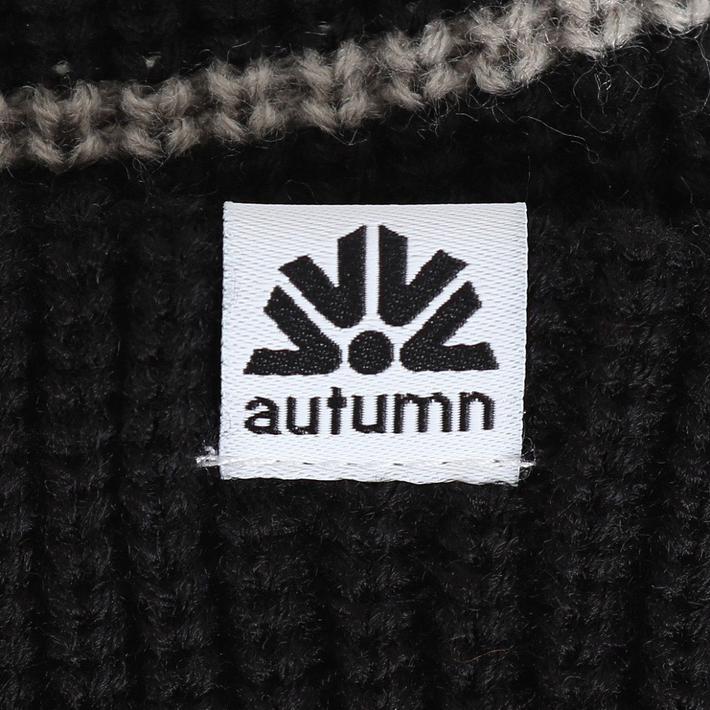 AUTUMN（メンズ、レディース）ビーニー ニット帽 AT24 RETRO BLACK