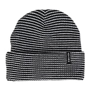 (メンズ、レディース)ビーニー ニット帽 AT24 STRIPE BLACK
