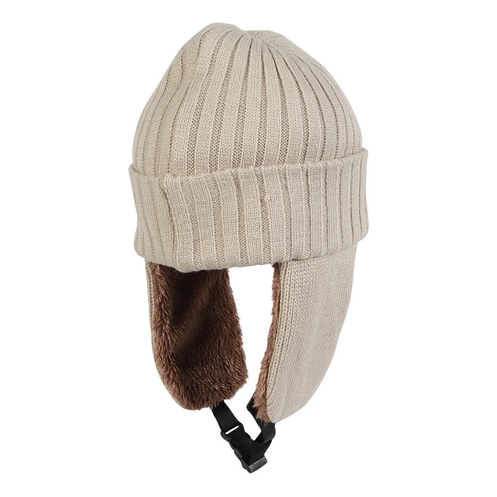 エビス（ebs）（メンズ、レディース）帽子 リブフラップ ベージュ 4500427-RIB FLAP BEIGE