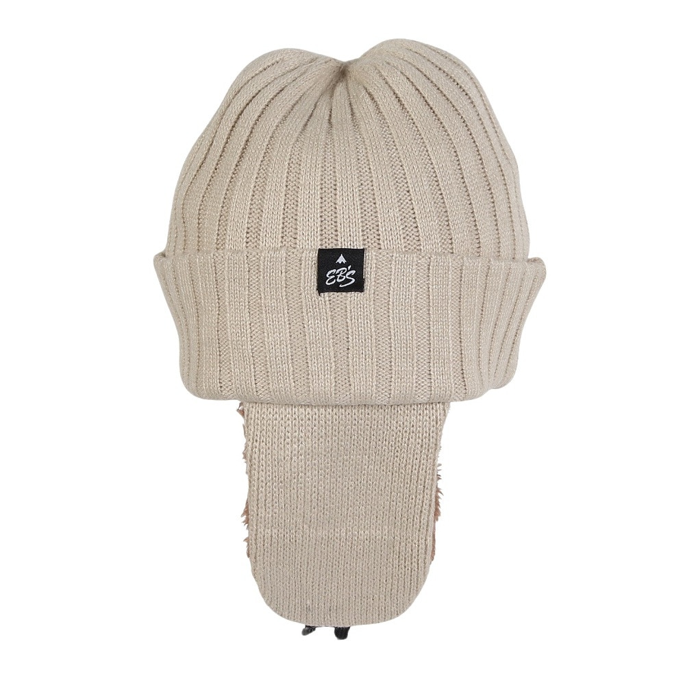 エビス（ebs）（メンズ、レディース）帽子 リブフラップ ベージュ 4500427-RIB FLAP BEIGE