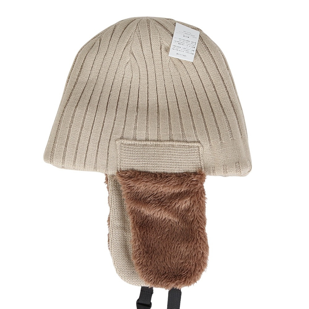 エビス（ebs）（メンズ、レディース）帽子 リブフラップ ベージュ 4500427-RIB FLAP BEIGE