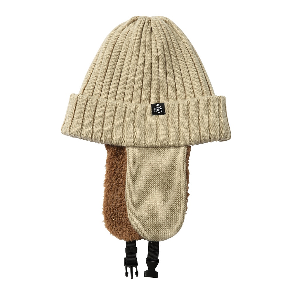 エビス（ebs）（メンズ、レディース）帽子 リブフラップ ベージュ 4500427-RIB FLAP BEIGE