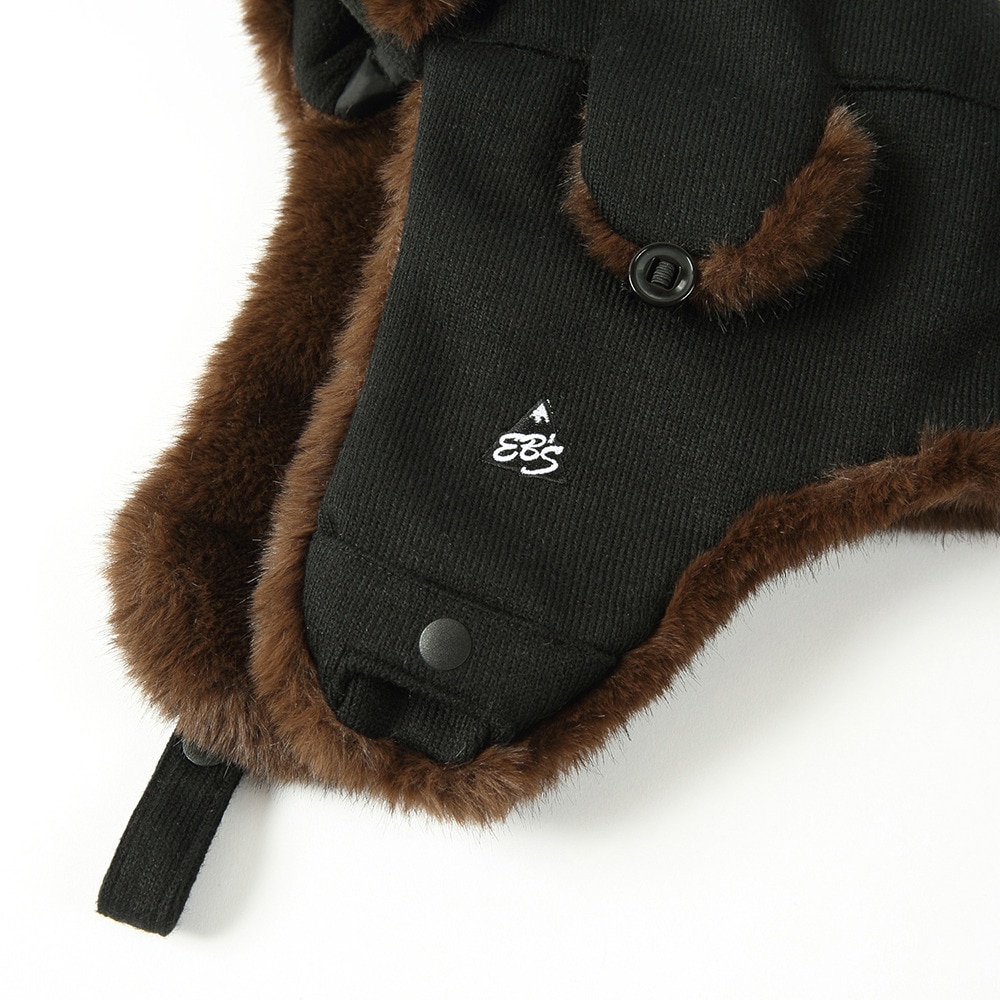 エビス（ebs）（メンズ、レディース）帽子 フライトキャップ ブラックニット 4500419-FLIGHT CAP BK/KNIT