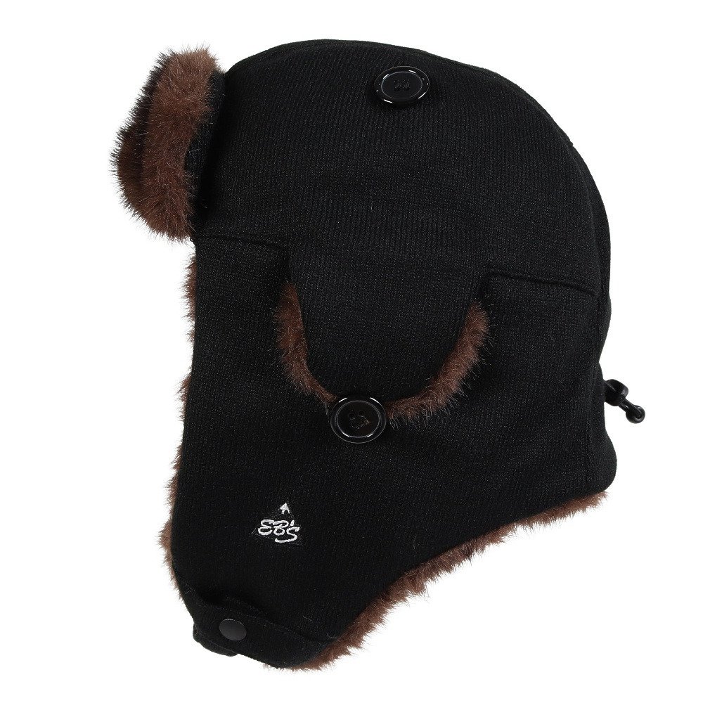 エビス（ebs）（メンズ、レディース）帽子 フライトキャップ ブラックニット 4500419-FLIGHT CAP BK/KNIT