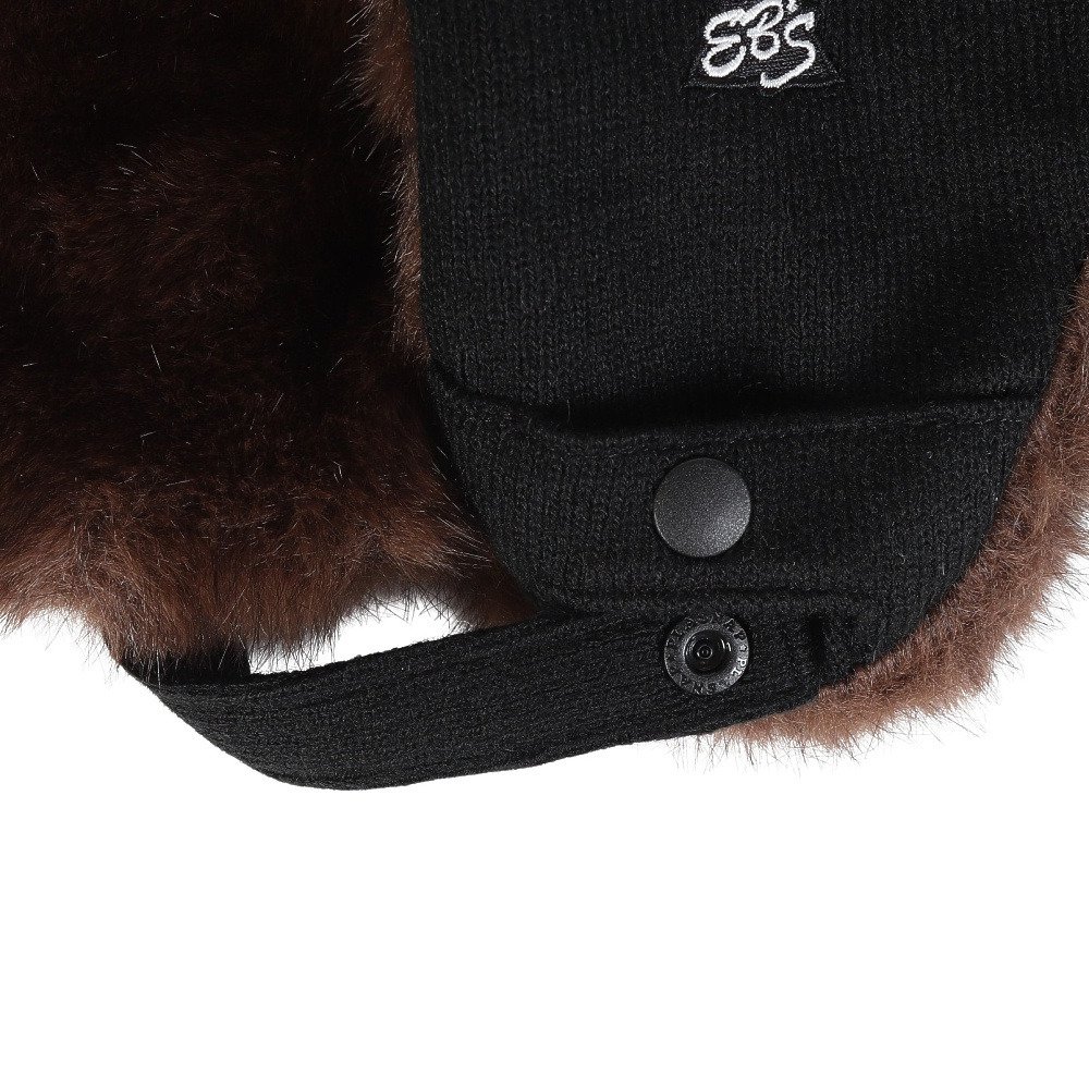 エビス（ebs）（メンズ、レディース）帽子 フライトキャップ ブラックニット 4500419-FLIGHT CAP BK/KNIT