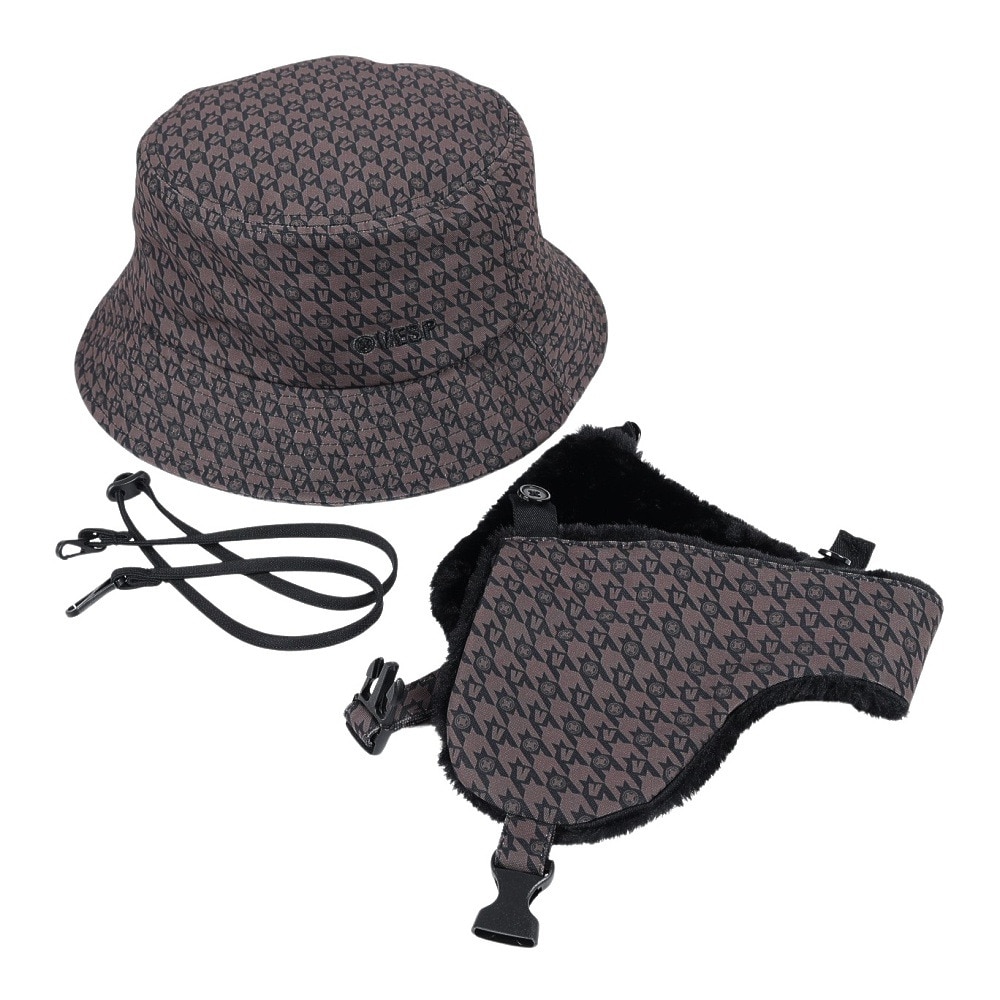 ベスプ（VESP）（メンズ、レディース）帽子 イヤーボア バケットハット Detachable Ear Boa Hat VPMC1002ABR