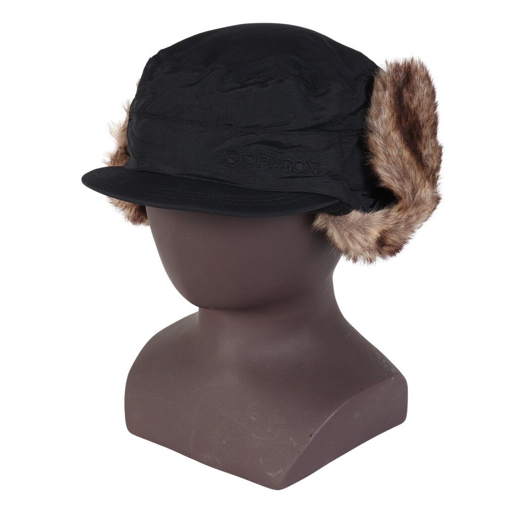 ドラゴン（メンズ）フライトキャップ フラップ キャップ BLACK 23-24