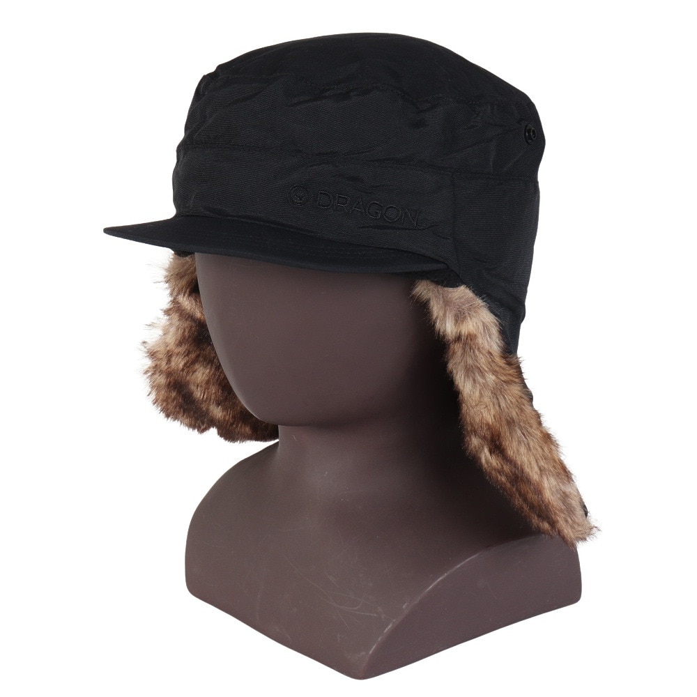 ドラゴン（メンズ）フライトキャップ フラップ キャップ BLACK 23-24