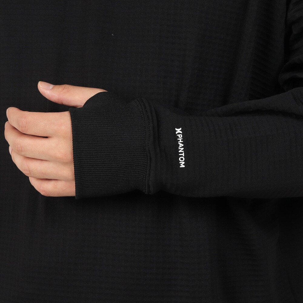 ハーレー（HURLEY）（メンズ）ファントム ワッフルインナー ルーズクルーネック MIW2200004-BLK