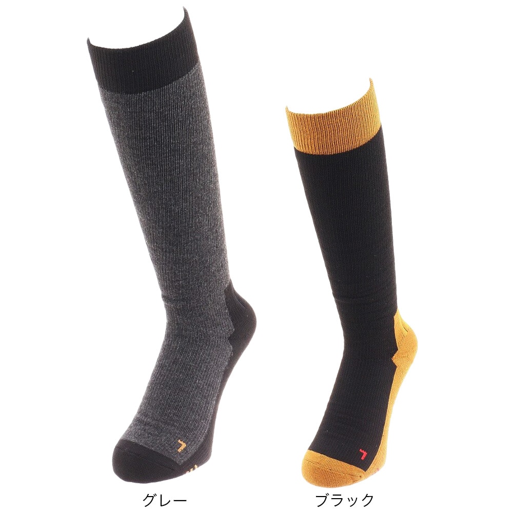ボンファイア（Bonfire）（メンズ）スノーボード スキー ソックス メンズ SWITCHING PATTERN 60BNF1OK2209 GRY